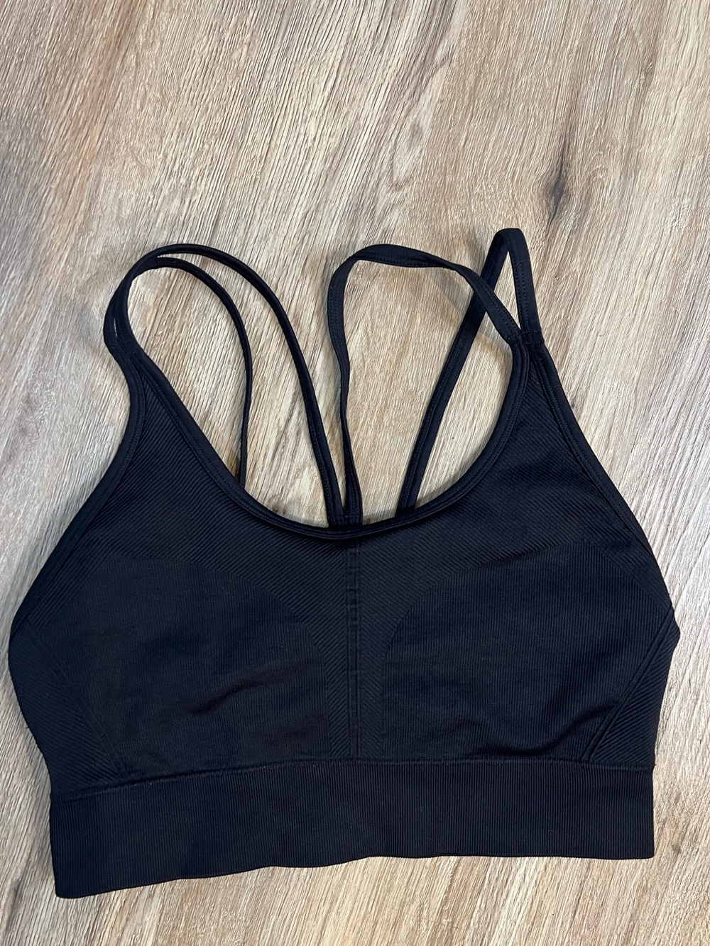 Black Strappy Sports Bralette - Women Intimates & Sleepwear